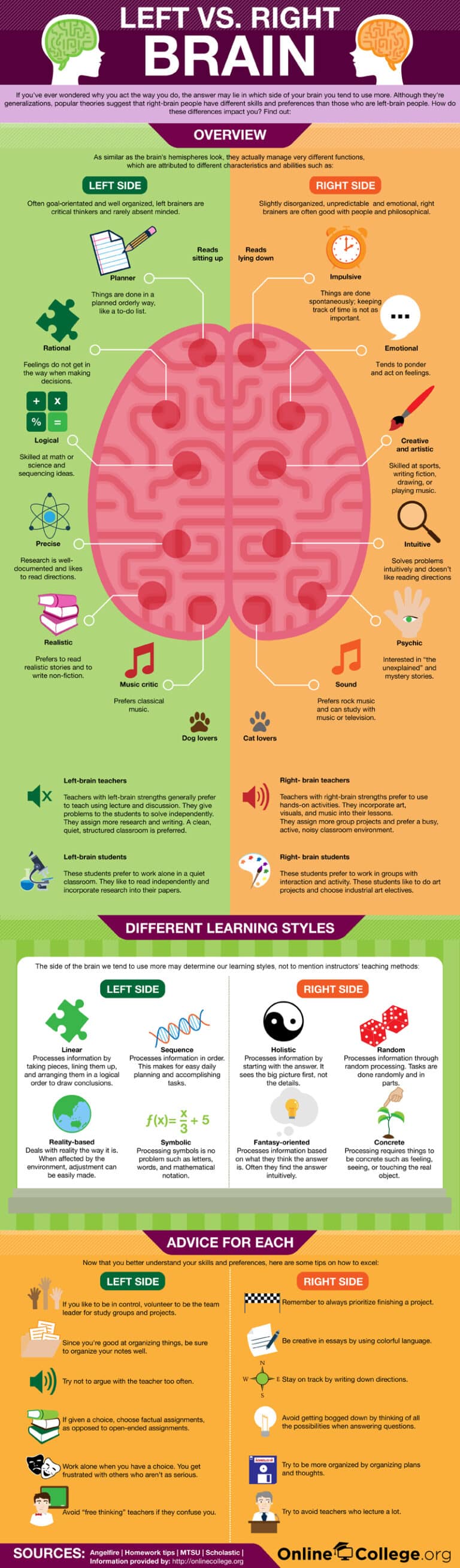 Left Brain versus Right Brain [infographic] - Friday Distraction - hr ...