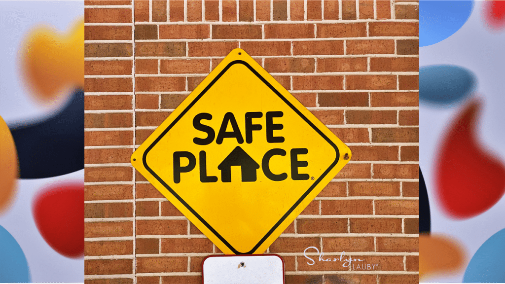 wall sign safe place to talk about pay at work