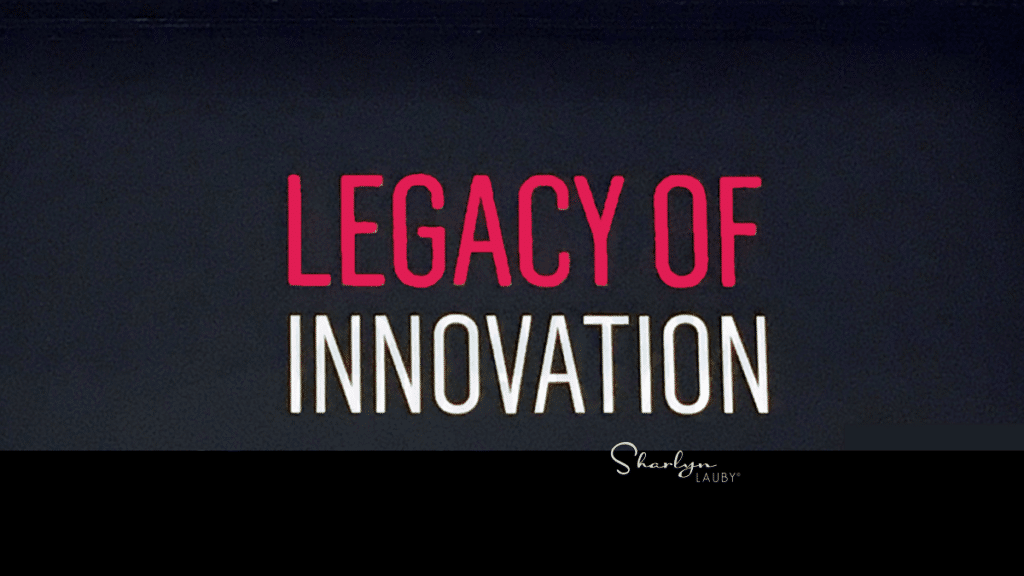 wall sign about knowledge management saying legacy of innovation