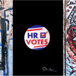 wall art HR votes in election button